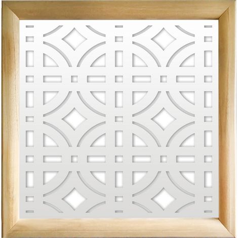 BELLATOR - Moduli Decorativi in Legno e PVC - Misura: 48x48 cm - Colore: bianco (1/4)
