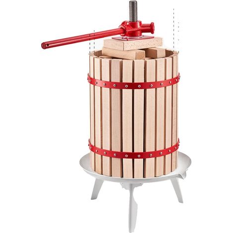 Prensa para vino de frutas, funcionamiento manual, capacidad de 12 L o 18 L. (1/2)