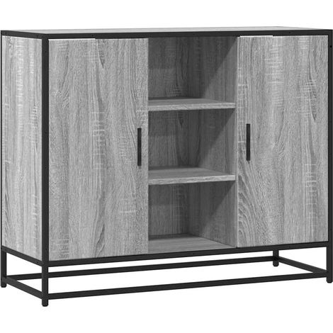 vidaXL Credenza Grigio Sonoma 92x35x76 cm in Legno Multistrato (1/5)