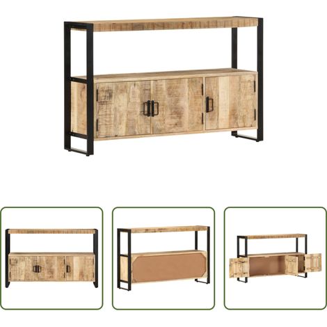 vidaXL Vintage Design - Beistellschrank 120x30x75 cm Massivholz Mango (1/5)