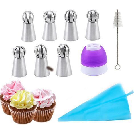 Ensemble de 10 douilles russes pour pâtisserie, accessoires en acier inoxydable (1/5)