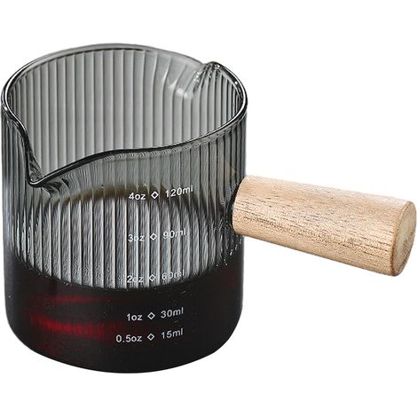 Espresso Shot Glass - 90 ml ou 120 ml - Tasse À Expresso Avec Poignée En Bois - Pour Barista Café Maison Ou Professionnel (1/5)
