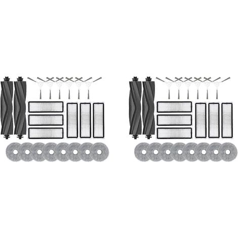 Lot de 2 pièces de rechange pour aspirateur robot Dreame Bot L10 Prime / L10S Pro / L10 Pro : brosse latérale principale, filtre HEPA et serpillière. (1/5)