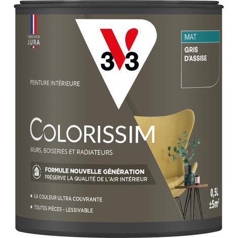 Peinture murale intérieure Colorissim® V33 Gris d'Assise Mat 0,5L