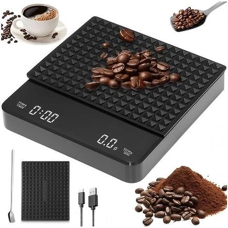 Balance Électronique à Café avec Minuterie – Balance à Café à Infusion Manuelle, Balance de Cuisine Intelligente en Grammes, Balance Alimentaire (1/4)