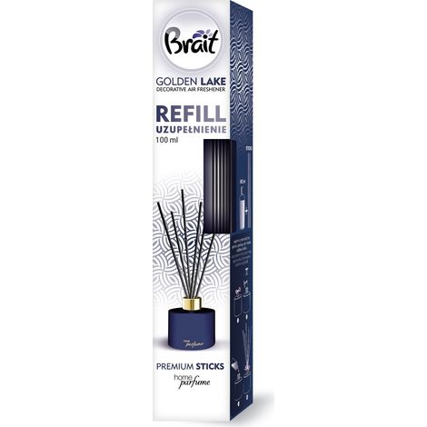 Recambio de aceite perfumado decorativo para el hogar BRAIT con varillas, Golden Lake 100 ml