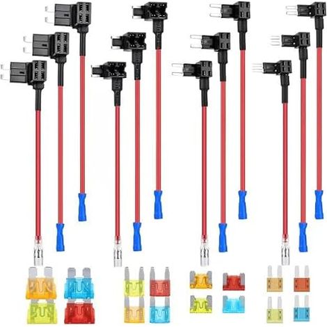 Fuse Holder Adapter Kit 4 Types - Add A Circuit with Fuses - Mini, Micro, Micro2 and Standard - For Car, Truck, Motorcycle, Boat (1/5)