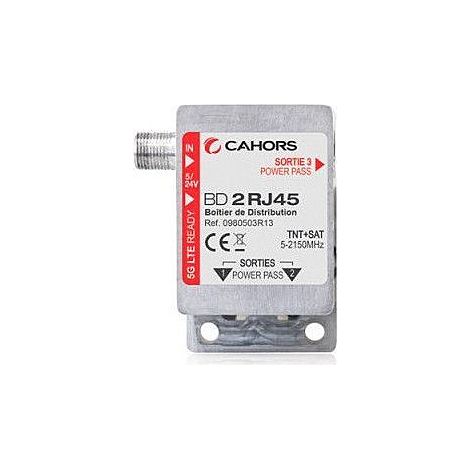 Cahors BD-2-RJ45 Distribution Box for TNT+Satellite with 2 RJ45 Outputs - Ref: 0980503R13