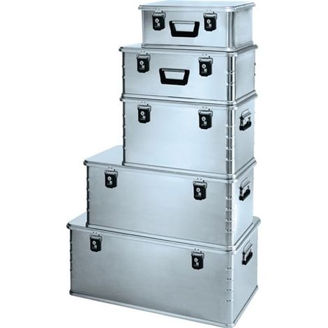 Boîte en aluminium Maxi L900xB500xH370mm 135l avec fermeture à clapet (1/3)