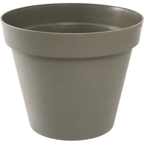 Pot De Fleurs - Rond - 76 L - Ø 60 X H 47 Cm - Taupe - Extérieur Intérieur (1/5)