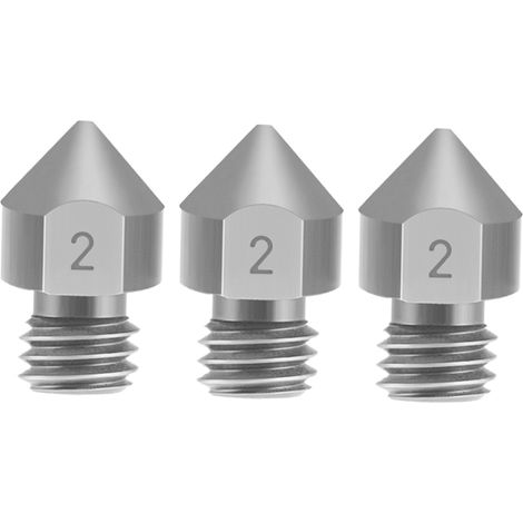 Zubehör für 3D-Drucker: TC4 Titanlegierung Düsensatz mit 3 Düsen für MK8 Extruder, 0,2/0,3/0,4/0,5 mm (nach Wahl), M6 Gewinde für 1,75 mm Filament, kompatibel mit Creality CR-10, Ender 3 und Ender 3 P (1/2)