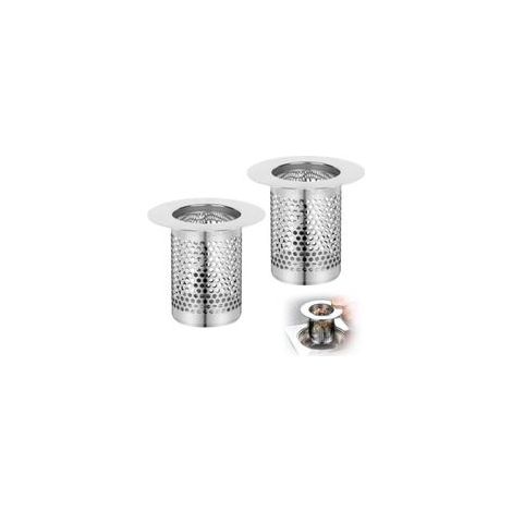 2 Pièces Attrape Cheveux Douche, 5,5 × 5cm Filtre Baignoire, Grille Cheveux Douche, Filtre Douche, Filtre Cheveux Douche, Filtre Cheveux Baignoire Filtre Lavabo Pour Cuisines, Salles De Bains, (1/5)
