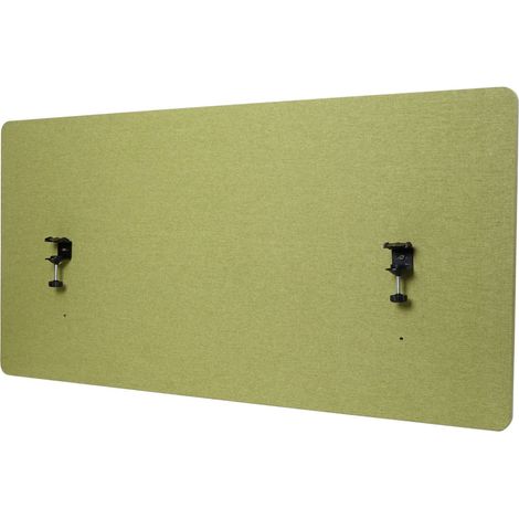 Cloison acoustique de bureau HHG-943, protection visuelle de bureau Tableau d'affichage, double paroi tissu/textile, 60x120cm vert
