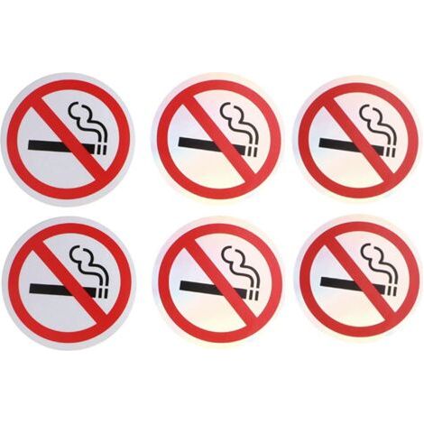Aucun Signe de Fumer Autocollant 6 Pièces 82 Mm Voiture Van Fenêtre Taxi Chambre Affiche Davertissement Anti-Rayures Auto-Adhésif Vinyle Avertissement Logo Signe (1/5)