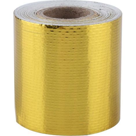 Hitzeschutzfolie für Autos, 5 m 5 cm selbstklebende, reflektierende Hitzeschutzfolie aus Aluminiumfolie (Gold 5M 5Cm) (1/5)