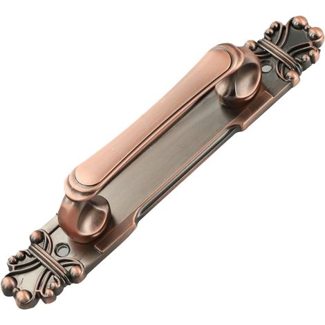 Poignée de porte apparente antique, alliage d'aluminium brossé (1/4)