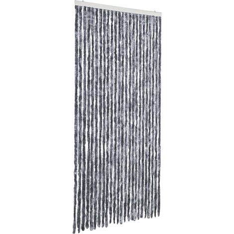 vidaXL Cortina mosquitera de chenilla plateada 100x220 cm (1/2)
