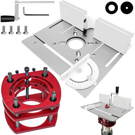 Kit Défonceuse sur Table Aluminium 65 mm - Avec Routeur Lift, Table Défonceuse pour Rainures et Bordures de Table