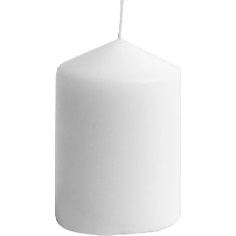 Pack x 3 unidades Vela Natural sin Aroma Combustión 45 horas BLANCO Alto 10cm - SpazioLuzio