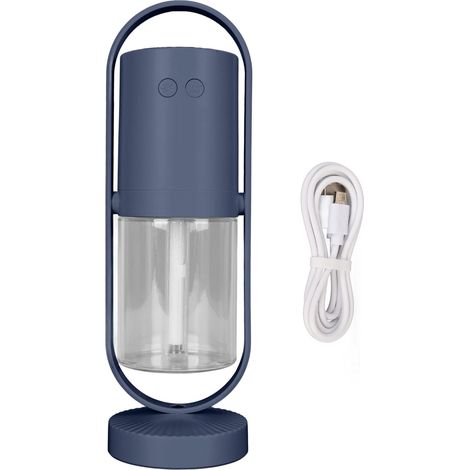 Humidificateur Ultrasonique Portable 200ml avec LED RGB - Brumisateur Silencieux pour Voiture, Bébé et Voyage - Bleu Violet (1/5)