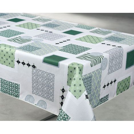 Tovaglia in poliestere 140x240cm Ambra Kaki su appendiabiti - Access Deco