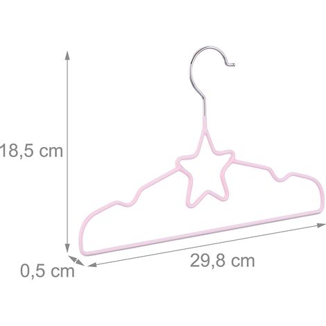 Lot de 10 cintres pour enfants rose (1/3)