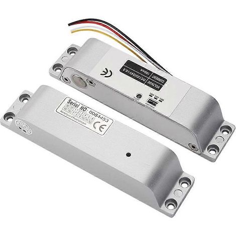 Verrou électrique à pêne dormant, sécurité intégrée, 12 V CC, temporisation réglable pour le contrôle d'accès, serrures électroniques à mortaiser, B (1/5)
