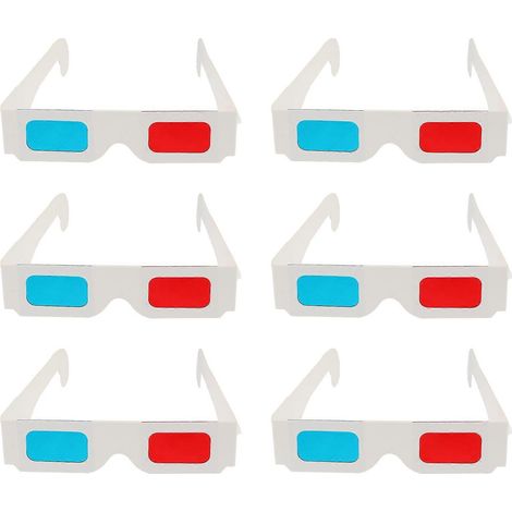 Lunettes 3D rouge et bleue en carton pour films, 100 montures en papier résistant (1/5)