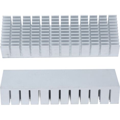 2 Modules de refroidissement en aluminium fendu pour CPU, radiateur 120x40x20mm sans adhésif (1/5)