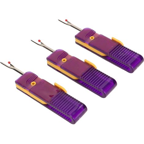 Ensemble de 3 découseurs rotatifs et pliables à 180 degrés, violets, pour une utilisation domestique et la couture DIY. (1/5)