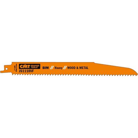 JS922VF-5 5 LAMES DE SCIES SABRES EN BIMeTAL POUR BOIS/MeTAUX 150X1,8-2,6X10-14TPI (1/5)