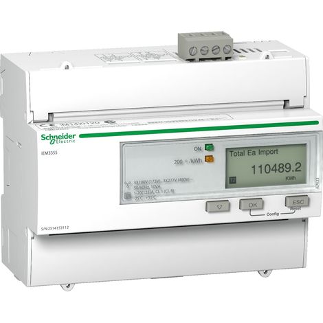 Contatore energia iEM3355 - 3P+N inserzione diretta 125A - Modbus, 1DI+1DO- MID - A9MEM3355