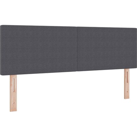 Maison Exclusive - Testiera LED con testiera Grigio scuro 160 cm Tessuto in Cords