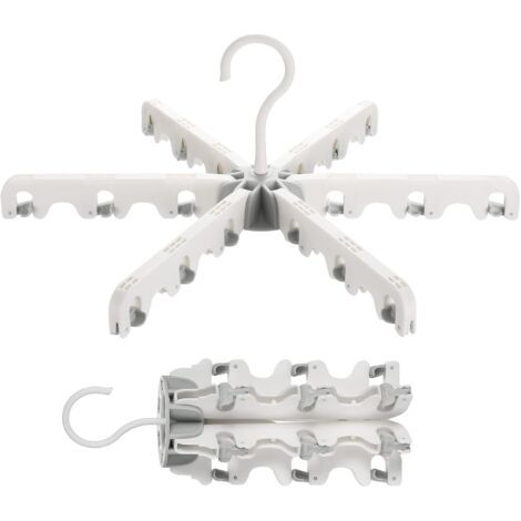 Heavy Duty Plastic Hangers, 18 Lined Garment Racks. Non-slip. Space saving, 360° swivel hook, suitable for towels, clothes, etc. Gray (1/5)