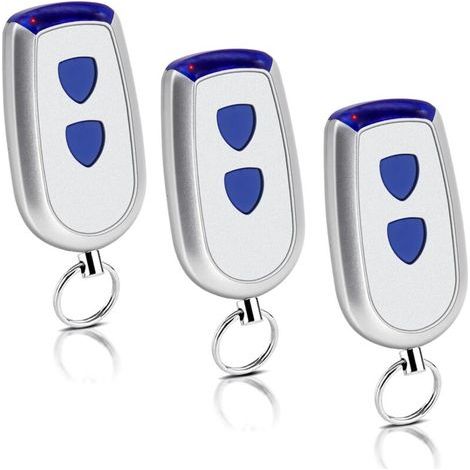 Set of 3 433MHz remote controls compatible with Normstahl Crawford EA433 2KM Micro, EA433 2KS, EA433 4KS, RCU 433-2, RCU 433-4, NOO2800 Micro (1/4)