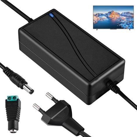 Transformateur LED Adaptateur d'alimentation 12V 5A: bande LED AC 100-240 V, prise UE, alimentation 12 V, adaptateur d'alimentation universel 5,5 x 2,5 mm, transformateur d'alimentation Enfichable (1/5)