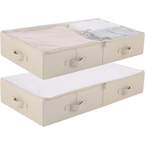 Aufbewahrungsbehälter 2er Pack PVC Deckel 854315cm Beige,2pcs (1/5)