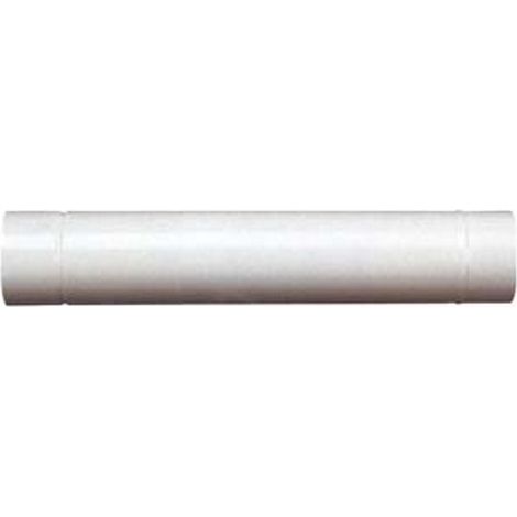1PZ TUBO PORCELLANATO PER STUFE A LEGNA BIANCO LUCIDO - cm.10x50