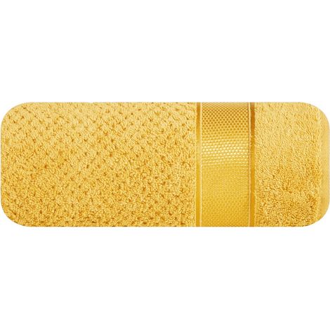 Asciugamano Milano 70x140, spugna senape, 500 g/m2, cotone, con bordo intrecciato con filo lucido Eurofirany (1/4)