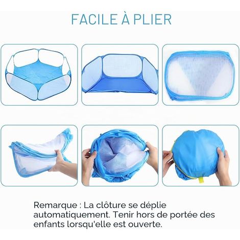 Parc pour petits animaux animaux parc pour chiots tente étanche pliable clôture jardin portable cochons d Inde lapins hamsters chinchillas (1/2)