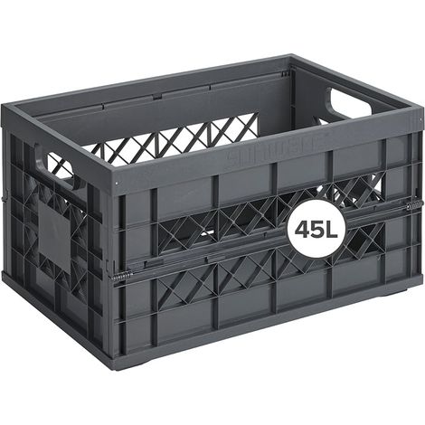 Sunware Square Cassetta Pieghevole in Plastica Heavy‑Duty 45L – 53x35.4x28.4cm – Cassetta Plastica Pieghevole – Folding Crate (1/5)
