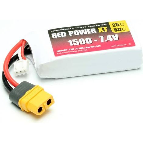 Red Power Batteria ricaricabile LiPo 7.4 V 1500 mAh Softcase XT60