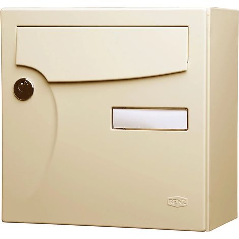 RENZ Boîte aux lettres compact - 1 porte extérieur - Animation - acier ivoire (1/5)