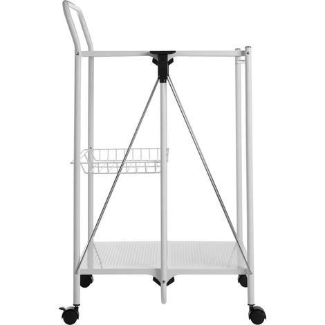 Premier Housewares White Rectangular Folding Kitchen Trolley (1/5)