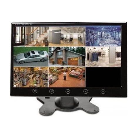Trade Shop - Monitor Lcd 10.1 Pollici Auto Pulsanti A Sfioramento Telecomando 2 Ingressi Av -