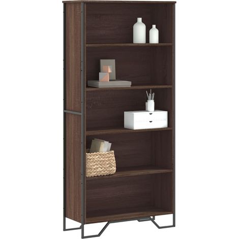 Bücherregal Braun Eichen-Optik 80x31x169 cm Holzwerkstoff