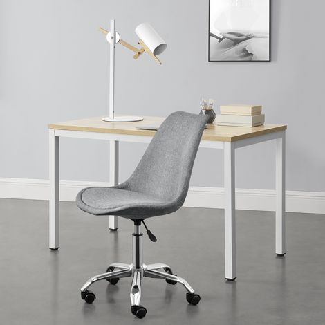 Silla Giratoria de Oficina Atherton - 83 - 93 x 48 x 55 cm Tapizado - Silla Gamer - 5 Ruedas - 360° Giratorio - Gris claro [en.casa] (1/5)