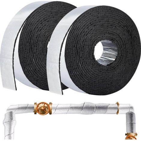 Pipe insulation, pipe insulation, for wrapping, pipe insulation, pipe insulation, insulating tape with foam for pipe protection, 5 cm wide, 10 m, 5 mm (1/5)
