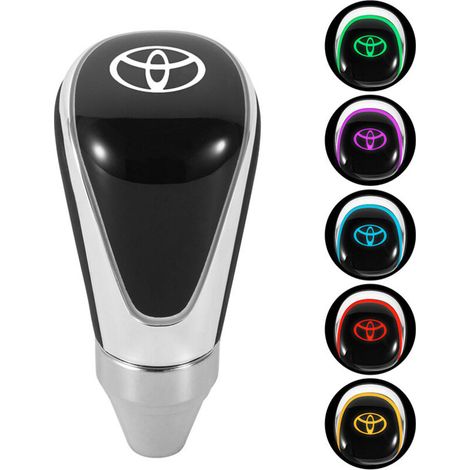 Pommeau de levier de vitesse à LED illuminé, pommeau de levier de vitesse universel pour boîte manuelle/automatique, style cristal Lexus, pommeau de levier de vitesse monobloc à LED style cristal Lexu (1/4)