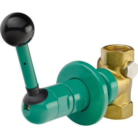 KWC AR Notduschventil, Unterputz, grün,  60 l, Kipphebel, Einbautiefe 35-60 mm